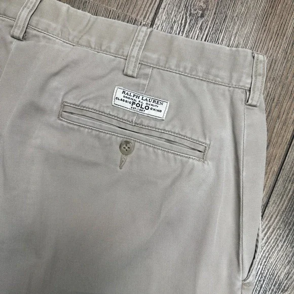 Polo Ralph Lauren Prospect Pant Mens 36T Tan Khaki Chino Straight Leg 36x36 - Picture 10 of 12